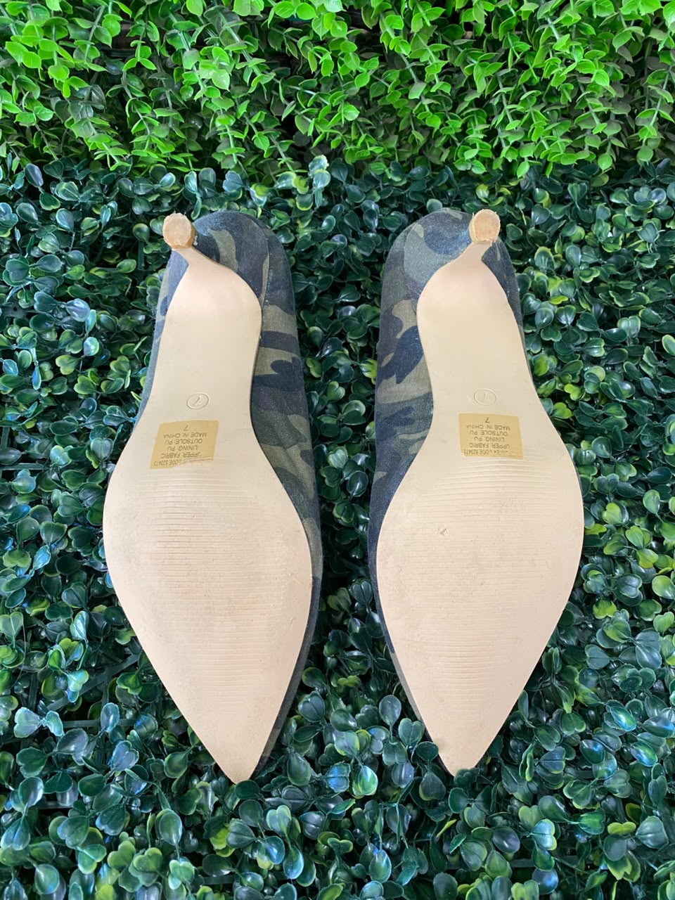 Camo Pointed-Toe Pumps