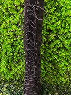 Black Knee-High Lace-Up Combat Boots