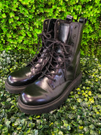 Black Lace-Up Combat Boots