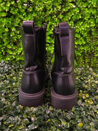 Black Lace-Up Combat Boots