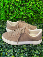 Taupe Suede Low-Top Sneakers