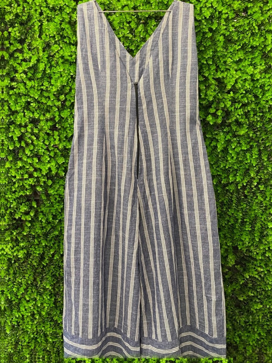 Bathini Navy & White Stripe Cami Maxi Dress