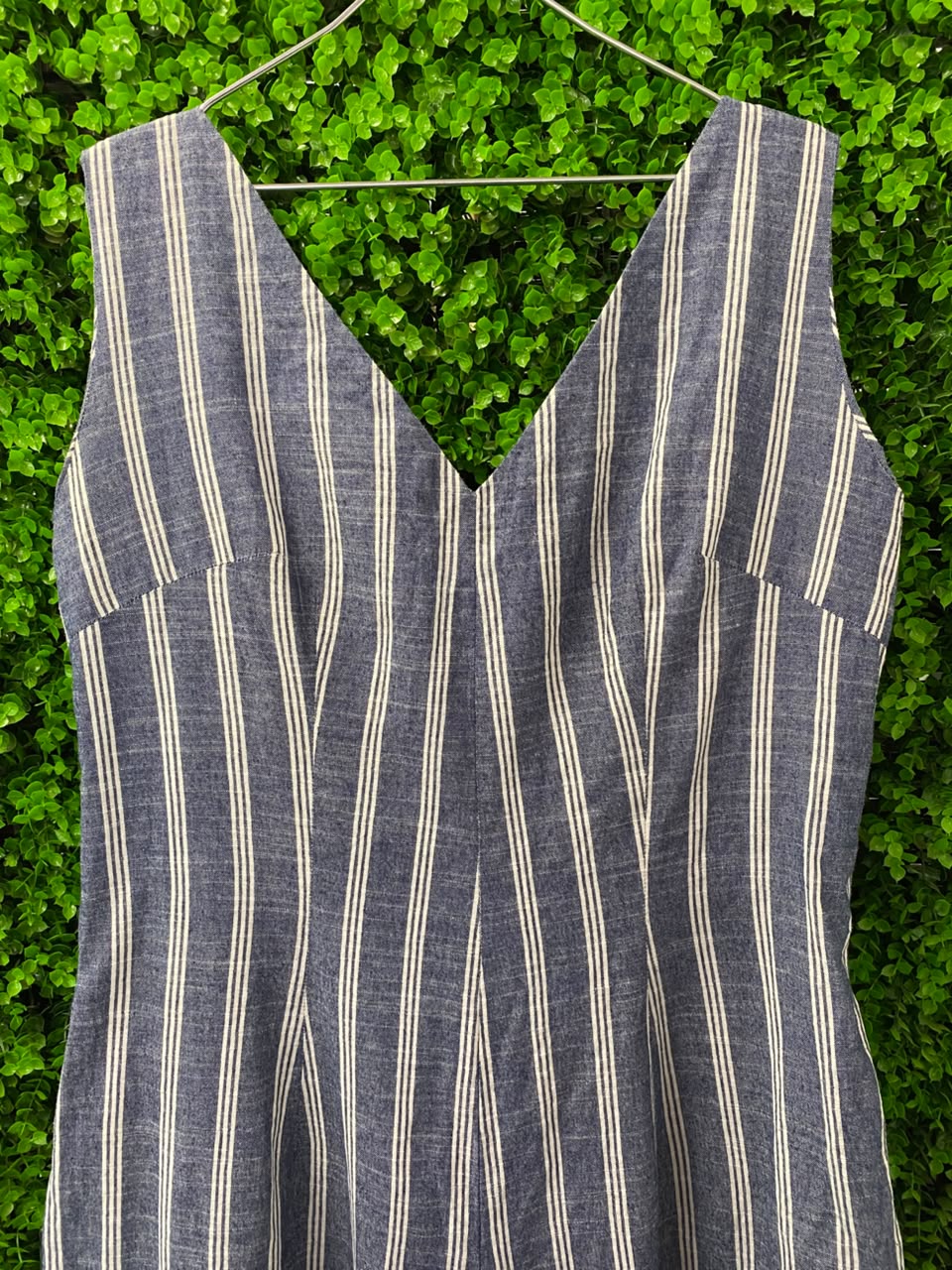Bathini Navy & White Stripe Cami Maxi Dress