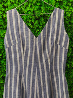 Bathini Navy & White Stripe Cami Maxi Dress