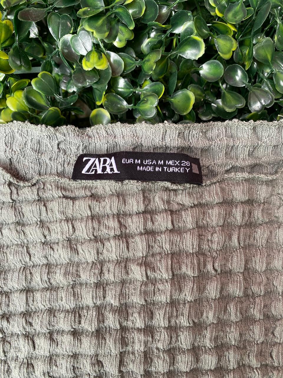 Zara Grey Textured Sleeveless Top