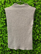 Zara Grey Textured Sleeveless Top