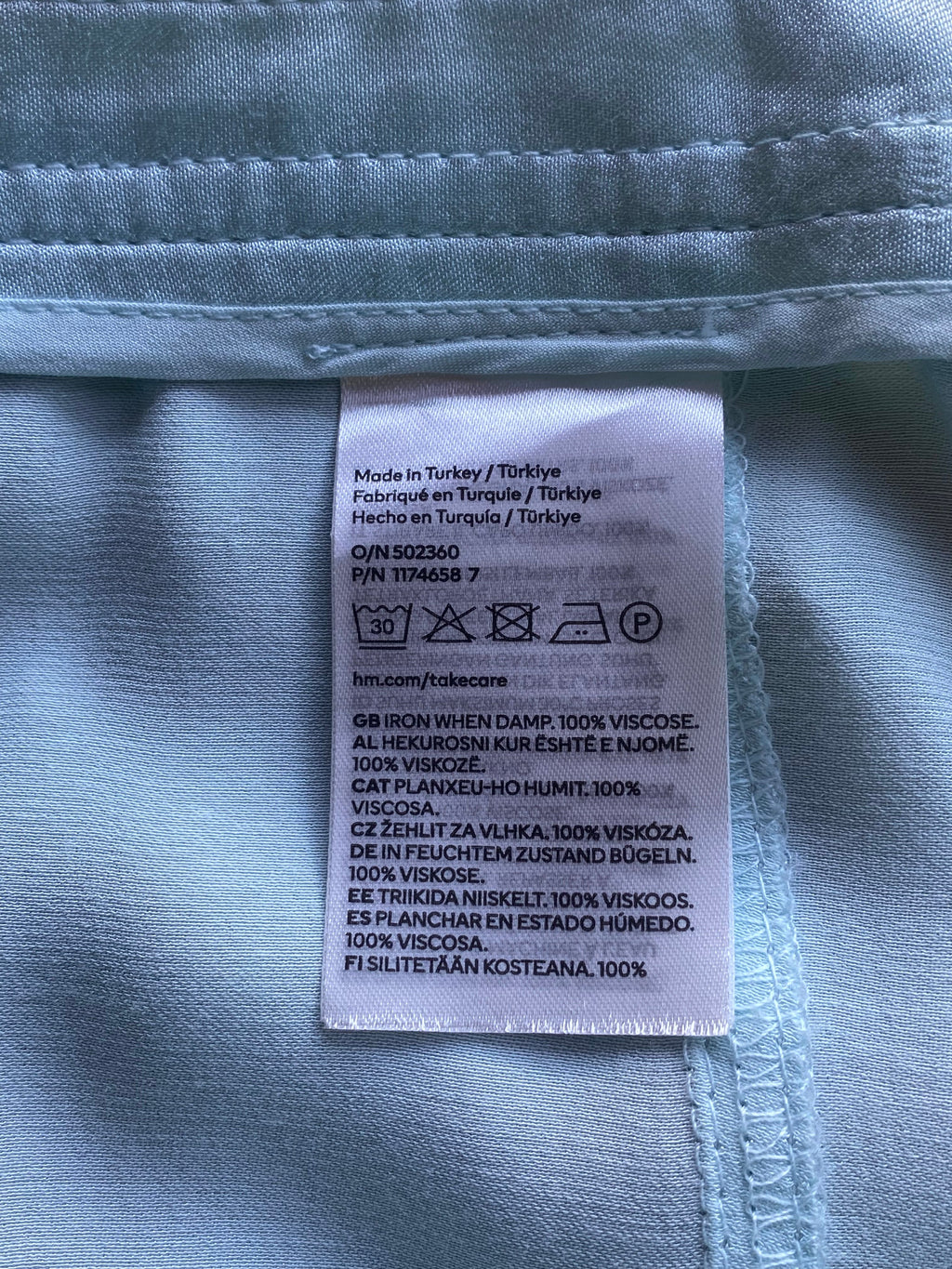 Pale Mint Floaty Maxi Skirt — care
