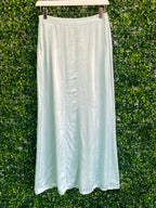 Pale Mint Floaty Maxi Skirt — detail