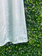 Pale Mint Floaty Maxi Skirt — detail