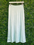 Pale Mint Floaty Maxi Skirt — front