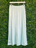 Pale Mint Floaty Maxi Skirt — front