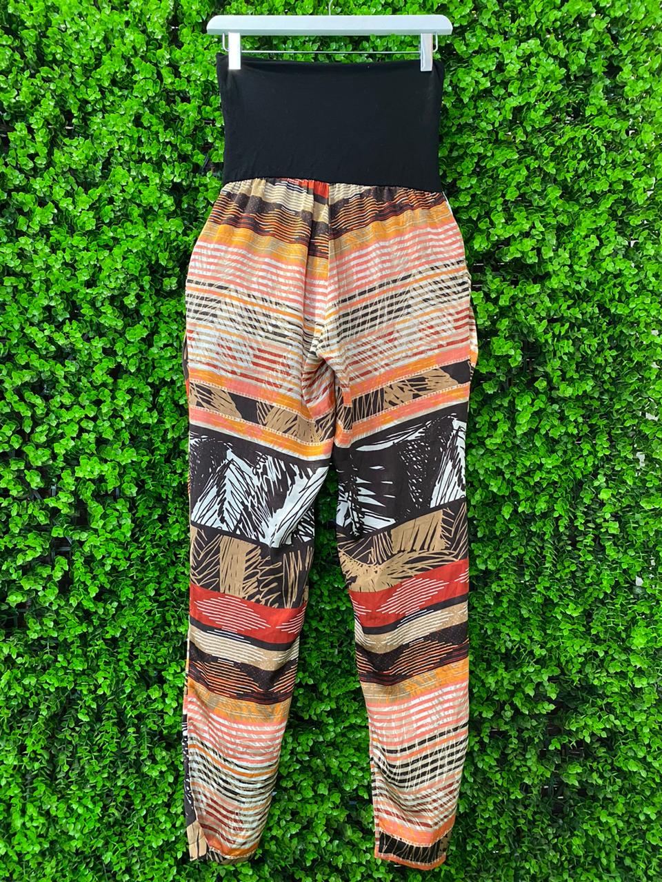Strapless Printed Jumpsuit with Pockets