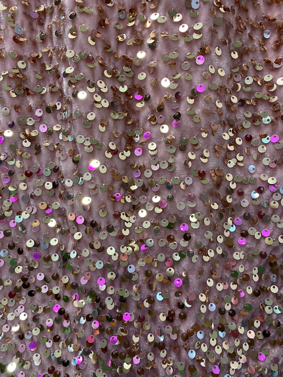 Blush Pink Sequin One-Shoulder Dress
