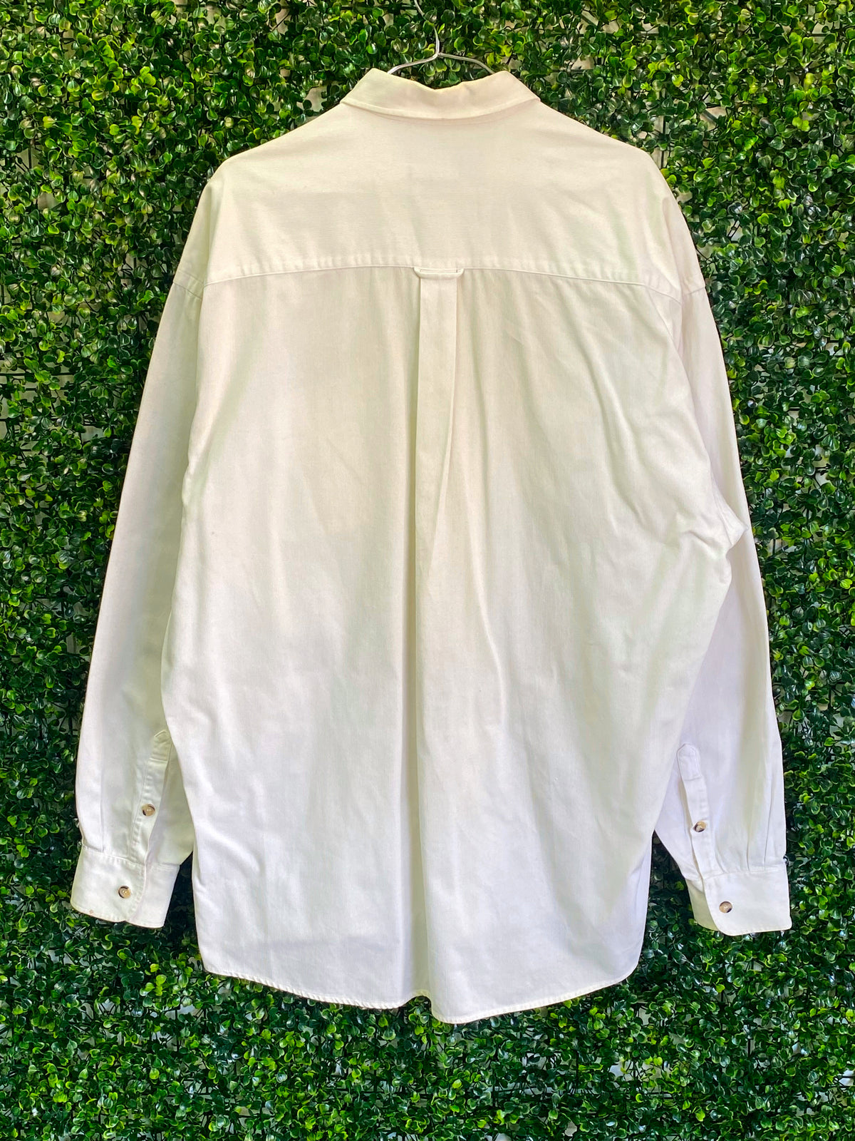 Cream Utility Pocket Button-Front Shirt — detail