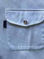 Cream Utility Pocket Button-Front Shirt — detail