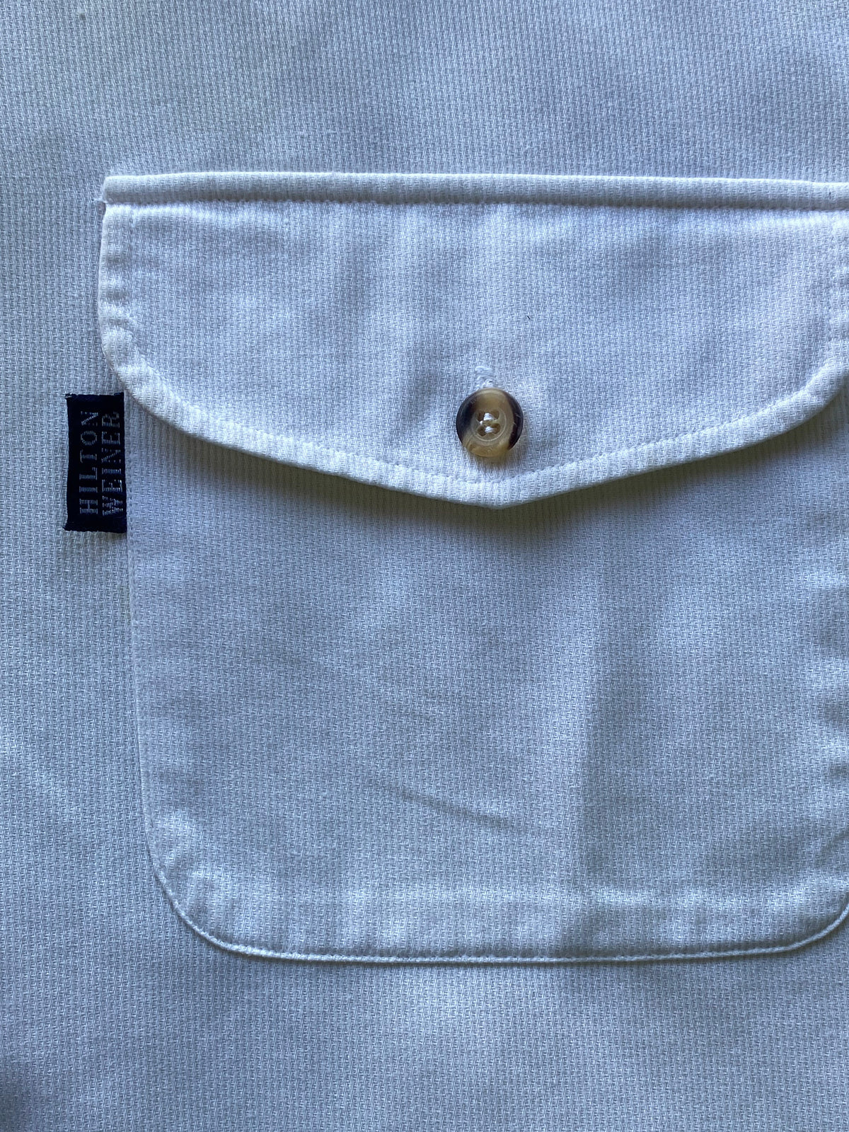Cream Utility Pocket Button-Front Shirt — detail