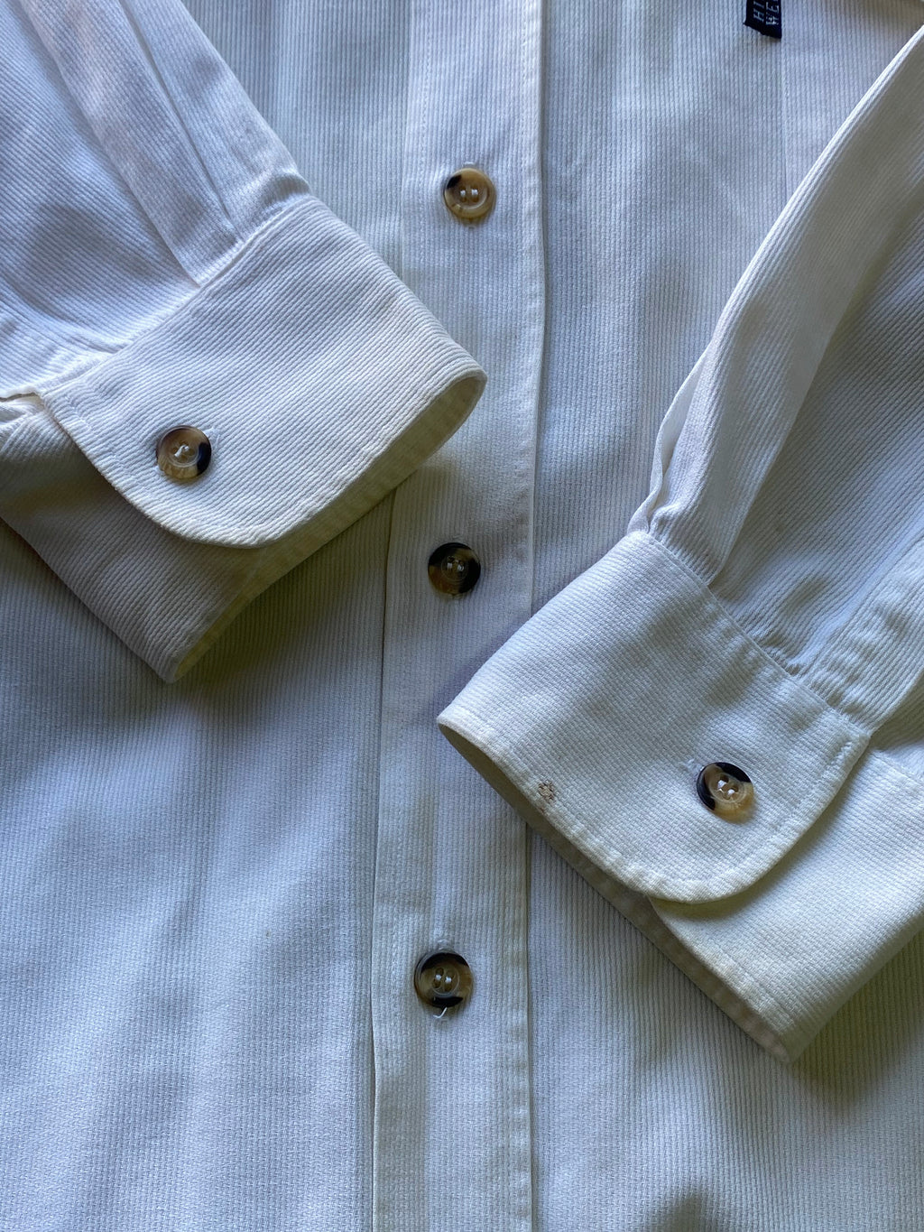 Cream Utility Pocket Button-Front Shirt — detail