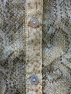 Gerard Darel Cream Printed Short-Sleeve Blouse — detail