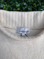 Superbalist Cream Oversized Mock-Neck Knit Pullover