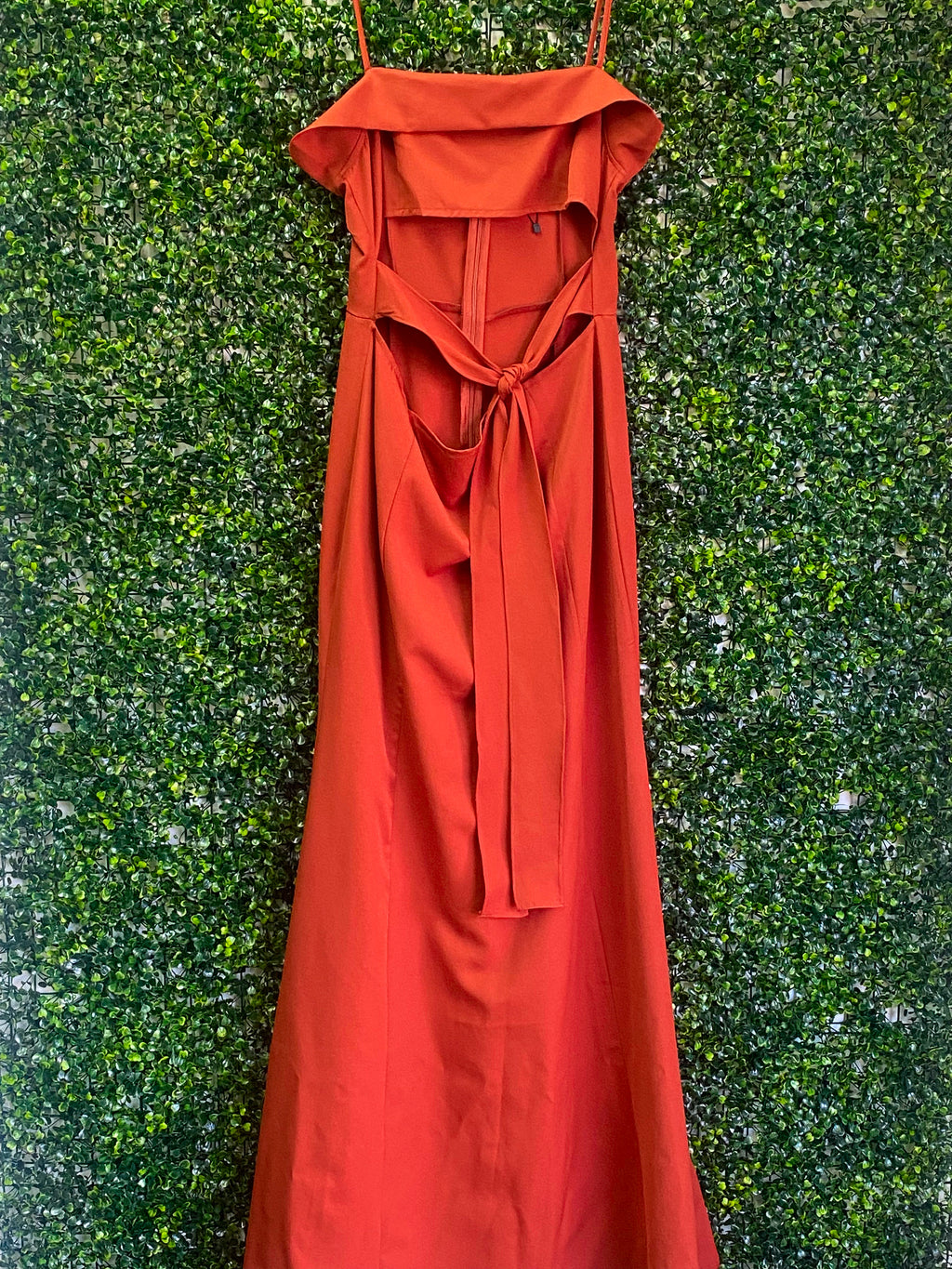 Trendyol Rust Orange Ruffle Maxi Dress — back