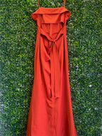 Trendyol Rust Orange Ruffle Maxi Dress — back
