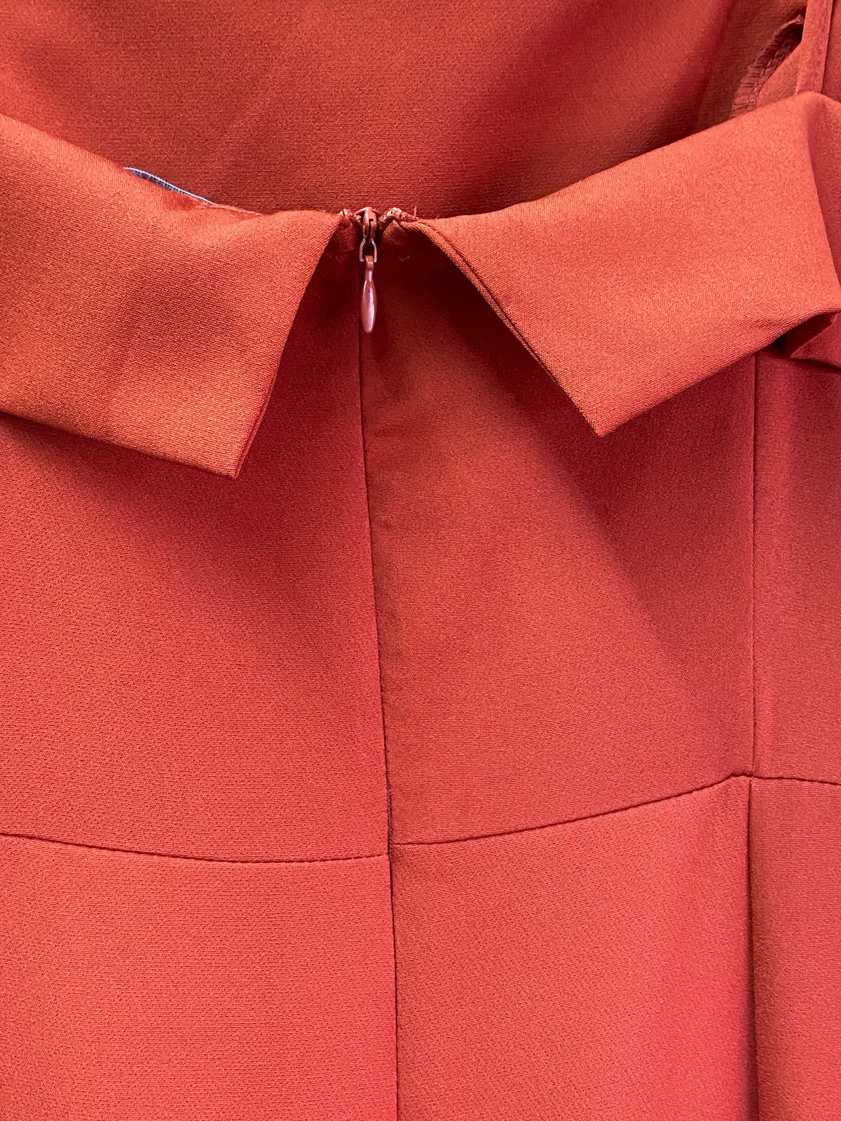 Trendyol Rust Orange Ruffle Maxi Dress — detail