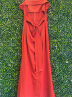 Trendyol Rust Orange Ruffle Maxi Dress — detail