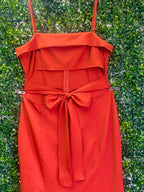 Trendyol Rust Orange Ruffle Maxi Dress — detail