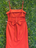 Trendyol Rust Orange Ruffle Maxi Dress — detail