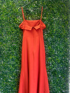 Trendyol Rust Orange Ruffle Maxi Dress — detail