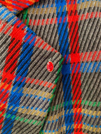 Bold Multicolour Plaid Cropped Jacket