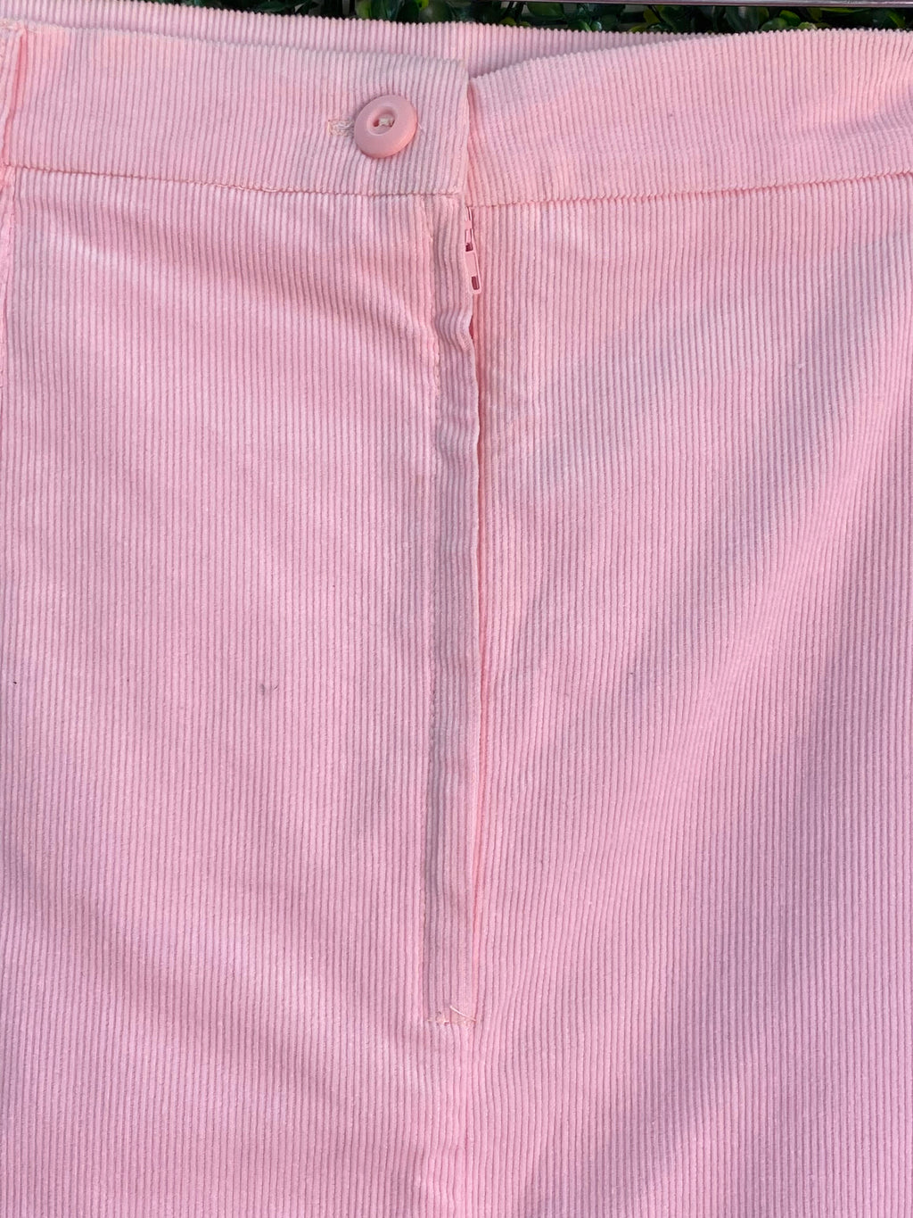 Zac & Val Pink Fine-Wale Pencil Skirt — detail