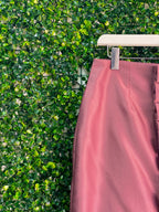 Victoria Line Dusty Rose Pleated Pencil Skirt — detail