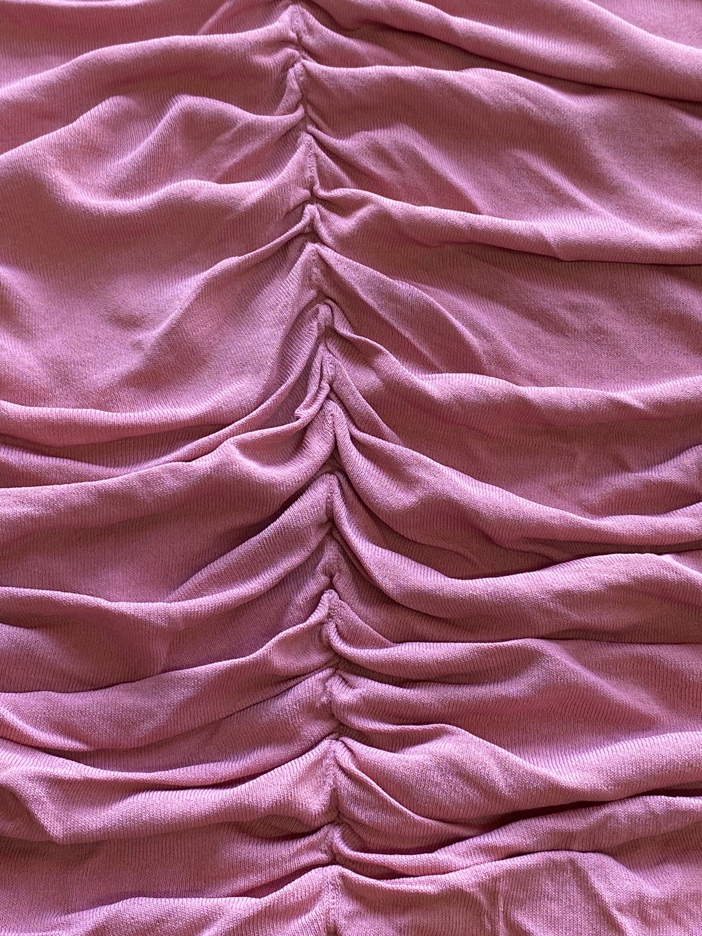 Zara Dusty Rose One-Shoulder Ruched Maxi Dress — detail