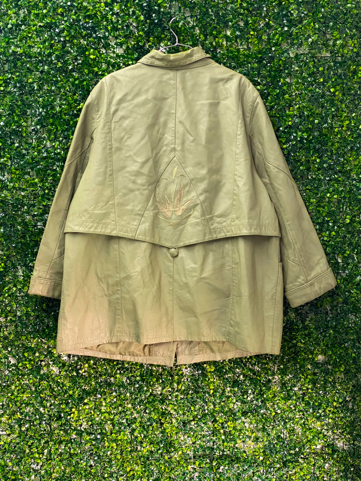 Stone Embroidered Lightweight Coat — detail