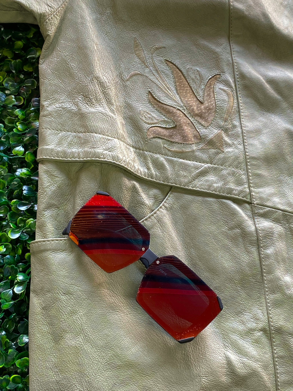Stone Embroidered Lightweight Coat — detail