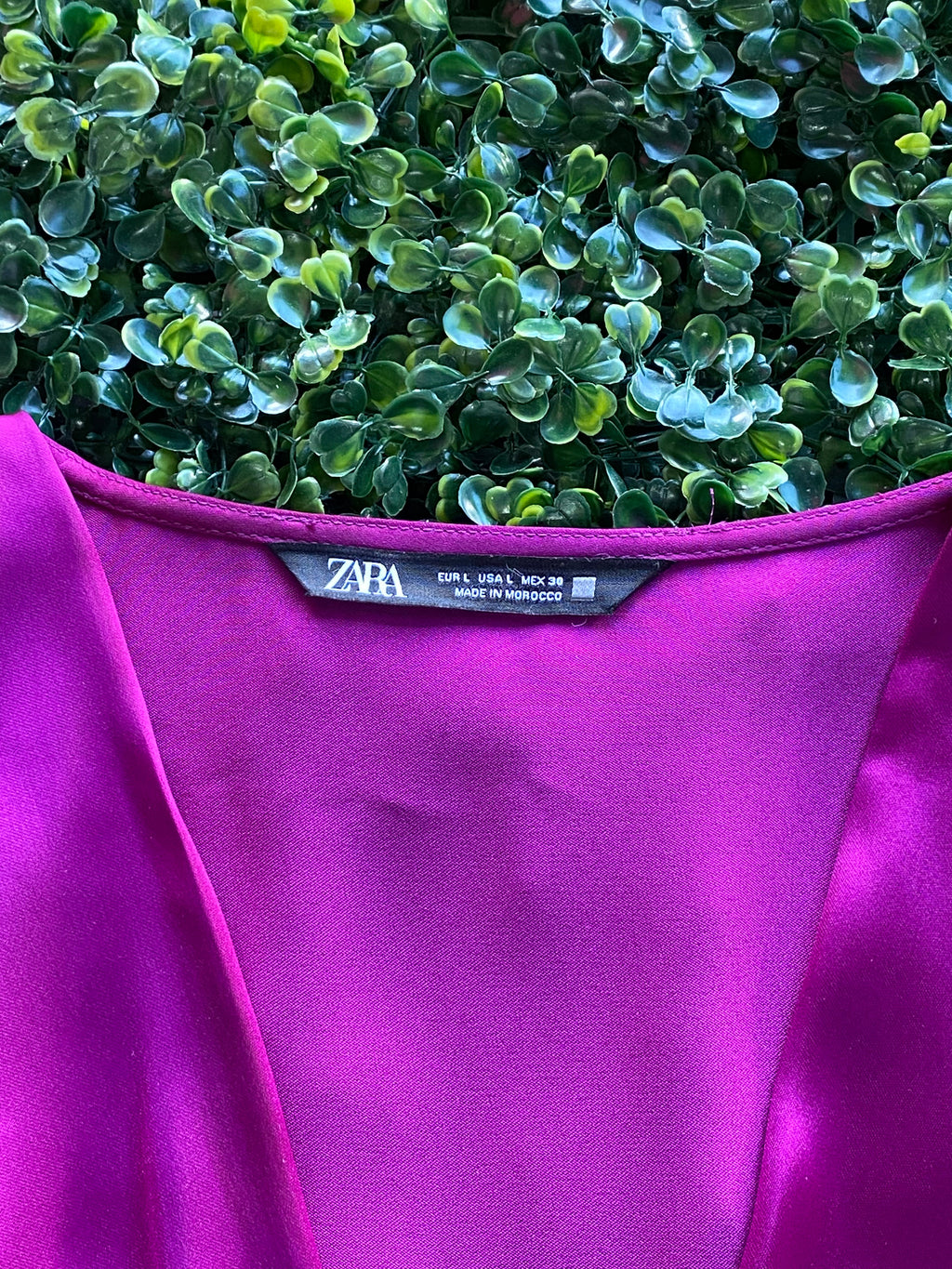 Zara Magenta Twist Front Blouse — brand