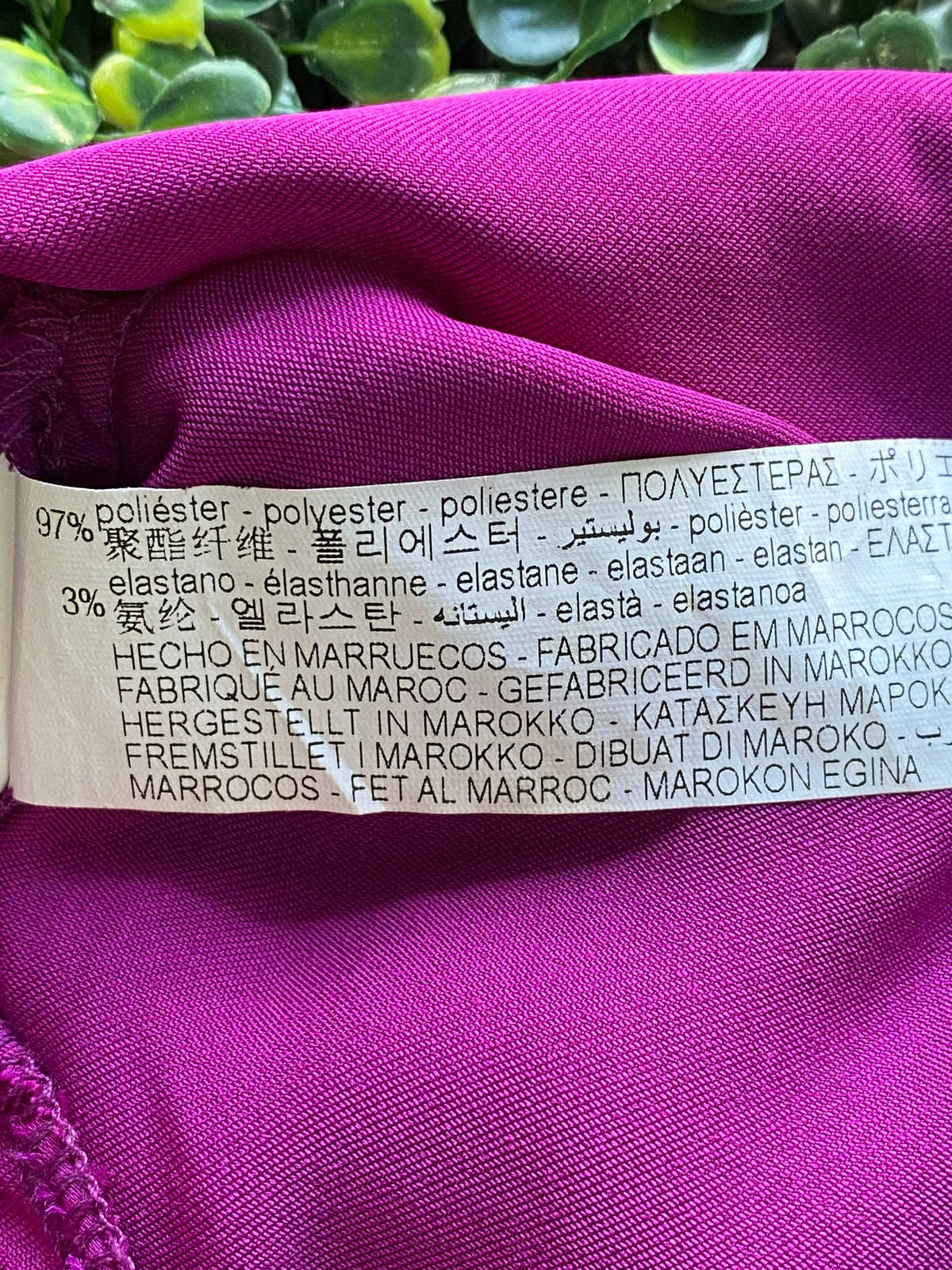 Zara Magenta Twist Front Blouse — care