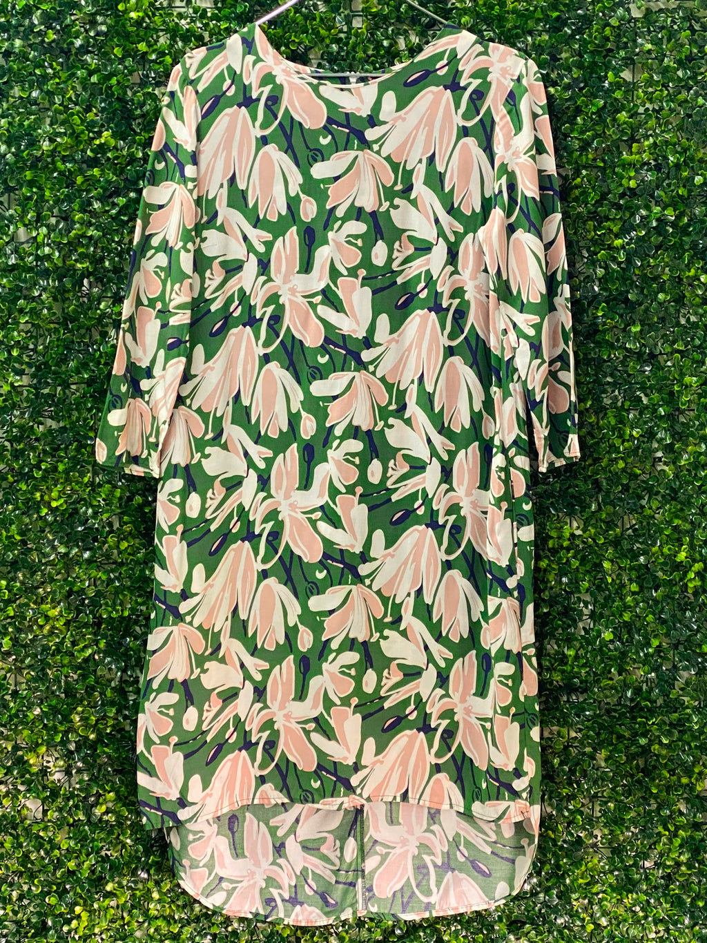 Poetry Green Floral Midi Dress — back
