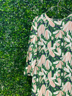 Poetry Green Floral Midi Dress — detail
