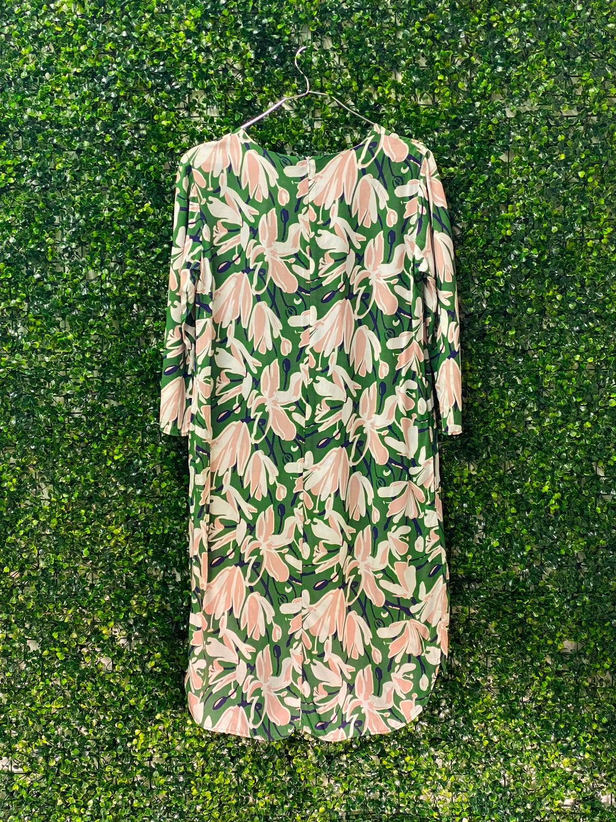 Poetry Green Floral Midi Dress — detail
