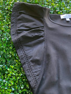 Witchery Black Flutter Sleeve Top — detail