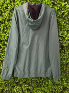 Green Hooded Windbreaker Jacket