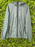 Green Hooded Windbreaker Jacket