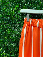 Orange Stripe Wide Leg Trousers — detail