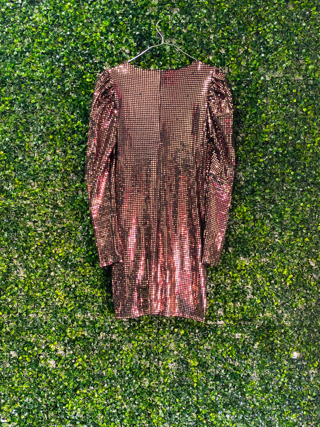 Jo Borkett Metallic Ruched Mini Dress — detail