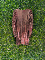 Jo Borkett Metallic Ruched Mini Dress — detail