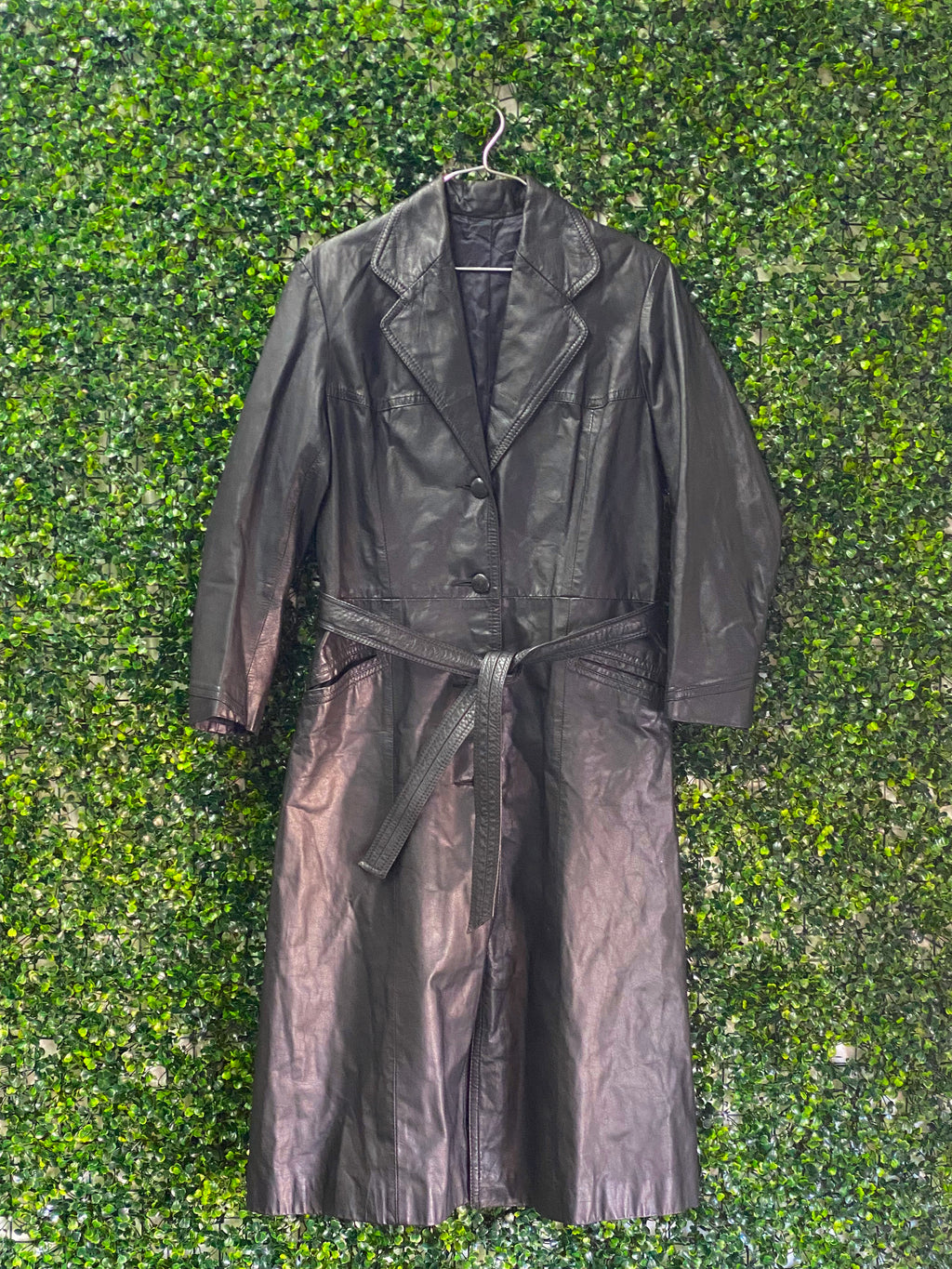 Citation Dark Brown Belted Trench Coat — detail