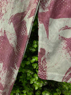 Sage & Mauve Abstract Mesh Crop Top