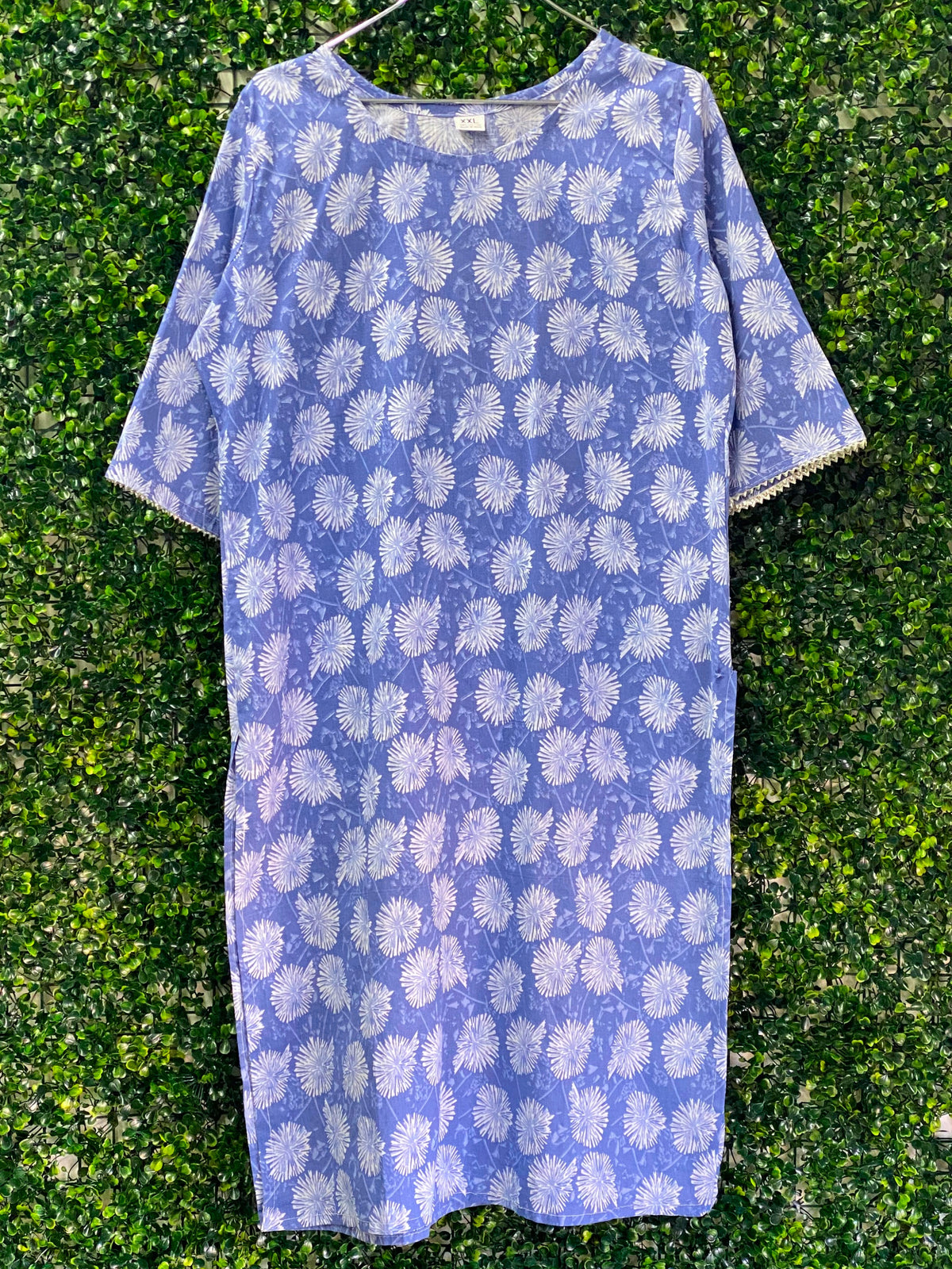 Periwinkle Floral Shift Dress — back